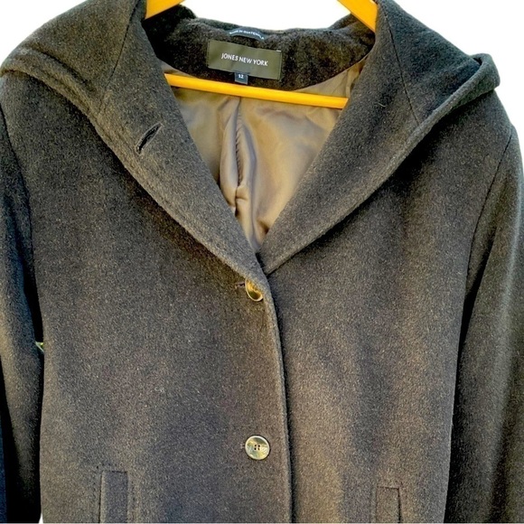 JONES New York coat, size 12, brown, beautiful in excellent condition - Picture 3 of 8